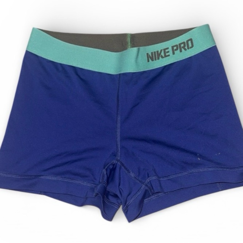 Nike Pro Blue and Green Shorts